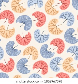 Elegant trendy ditsy foliage texture vector repeating pattern design comprising Aristolochia chilensis leaves. Fox ears leaves background suitable for wallpaper, wrapping paper; printing and textile