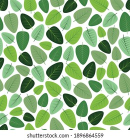 Elegant trendy ditsy foliage vector seamless pattern design of autumn color leaves. Repeating texture background suitable for wallpaper, wrapping paper; screen printing and textile industry
