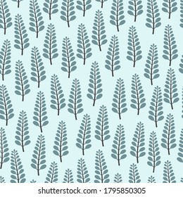 Elegant trendy ditsy vintage tree and leaves vector pattern design. All over design foliage background most suitable for wallpaper, wrapping paper; screen printing and textile industry