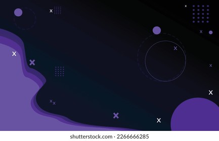Elegant and trendy Memphis background with elements and shapes inside 