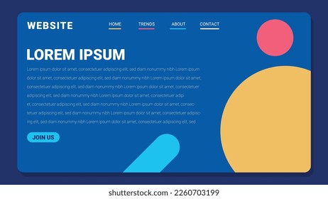 Elegant and Trendy Modern Website UI Design in Vector Format (EPS 10)