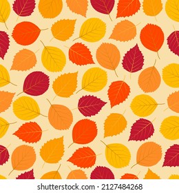 Elegant trendy seamless vector floral ditsy pattern design of tropical autumn color aspen leaves. Trendy foliage repeating texture background suitable for fashion, wallpaper, packaging and textile