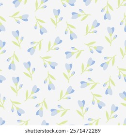 Elegant trendy tulip floral vector repeating pattern. Beautiful flower buds. Flora designs for fabric, wrapping, textile, wallpaper, card, paper gift, phone case, stationery.