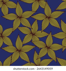 Elegant trendy vector ditsy floral seamless pattern design of beautiful abstract flowers and leaves. Foliage repeat texture background. Suitable for wallpaper, surface printing and textile
