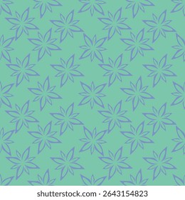 Elegant trendy vector ditsy floral seamless pattern design of beautiful abstract flowers and leaves. Foliage repeat texture background.