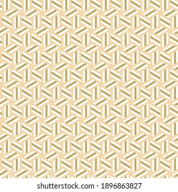Elegant trendy vector seamless geometric pattern design of hexagonal motifs. Ornamental repeating texture abstract background of geometrical shapes. Suitable for screen printing and textile industries