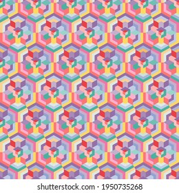 Elegant trendy vector seamless geometric pattern design of honeycomb structure. Ornamental repeating geometric texture background of hexagonal shapes. Suitable for screen printing and textile.