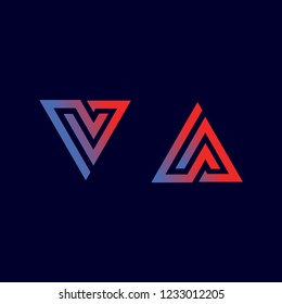 elegant triangle branding