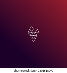 elegant triangular shaped logo for business