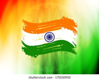 Elegant tricolor background with beautiful Indian flag design. vector illustration