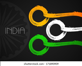 Elegant tricolor Indian flag theme background design.
