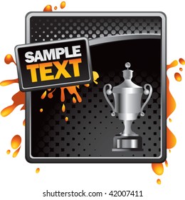 elegant trophy black halftone grungy ad