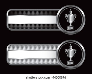 elegant trophy black and silver checkered tabs