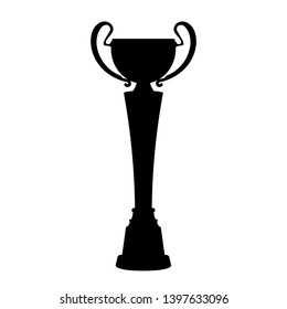 Elegant trophy cup icon. Cup award or prize for champion or winner. Vector Illustration