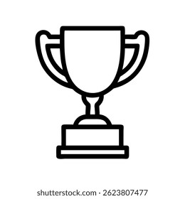 Elegant trophy cup icon design. Perfect for awards, websites, and more! High-quality vector graphic.