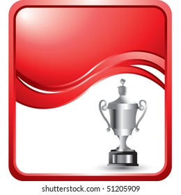 elegant trophy red wave background