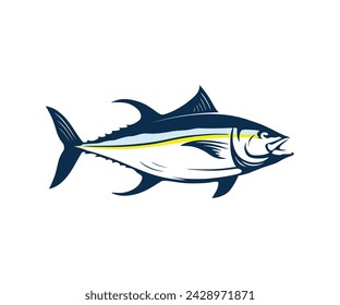 Elegant Tuna Fish Vector Illustration - Perfect for Logos and Marine Themes