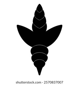 Elegant turmeric root silhouette design for health and culinary uses