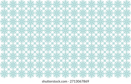 An elegant turquoise holiday pattern with repeated snowflakes, perfect for winter backgrounds, gift wrap, stationery, and digital artwork.
