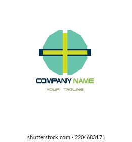 Elegant Turquoise logotype. Abstract Vector Logotype for any model of company