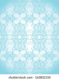 Elegant turquoise seamless pattern.