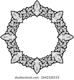 Quadro elegante azul-turquesa ornate com rolamentos florais