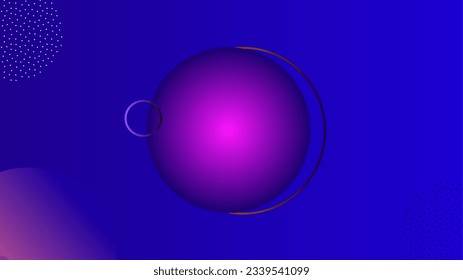 Elegant twilight gradient sphere over blue gradient background.