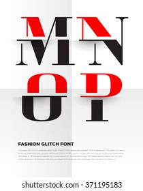 Elegant typographic alphabet in a set. Contains vibrant colors and minimal design