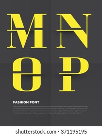 Elegant typographic alphabet in a set. Contains vibrant colors and minimal design