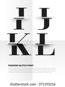 Elegant typographic alphabet in a set. Contains vibrant colors and minimal design