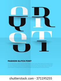 Elegant typographic alphabet in a set. Contains vibrant colors and minimal design