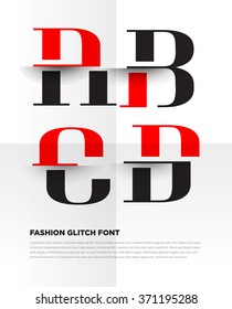 Elegant typographic alphabet in a set. Contains vibrant colors and minimal design