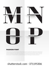 Elegant typographic alphabet in a set. Contains vibrant colors and minimal design