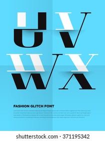 Elegant typographic alphabet in a set. Contains vibrant colors and minimal design