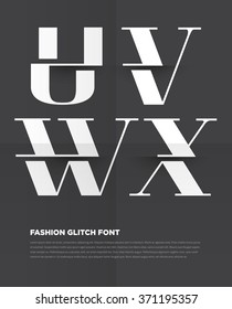 Elegant typographic alphabet in a set. Contains vibrant colors and minimal design