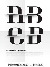 Elegant typographic alphabet in a set. Contains vibrant colors and minimal design