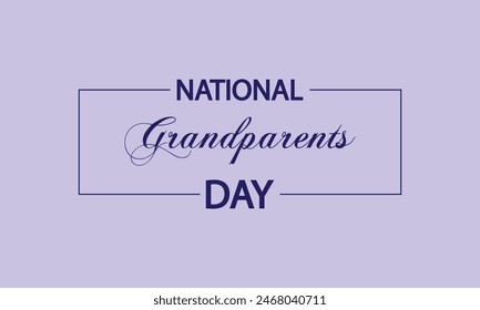 Elegant Typographic Design to Honor Grandparents Day