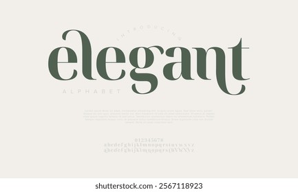 Elegant typography beauty fashion elegant minimalist serif italic fonts decorative wedding vintage retro logos. Minimal luxury font alphabet logo. Vector illustration