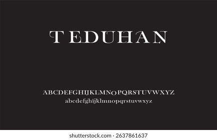 Elegant typography design featuring the word "TEDUHAN" in a stylish, classic font. Perfect for branding, logos, and creative projects.