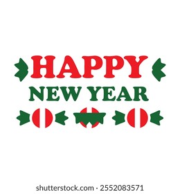 Elegant Typography Happy New Year.