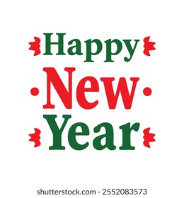 Elegant Typography Happy New Year.