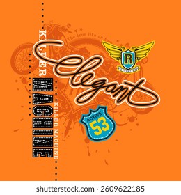 Elegant typography slogan. Vector illustrations for printed t-shirts, screen printing