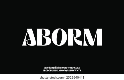 Elegante e único alfabeto exibir fonte vetor. Estilo de tipografia serif minimalista bonito