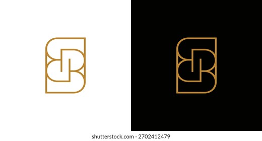Elegant and unique letter BB initials logo design