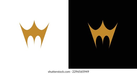 Elegant and unique M king logo design