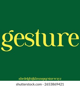 Vetor de fonte de exibição exclusivo do alfabeto curvy natural elegante. Estilo de tipografia decorativa criativa