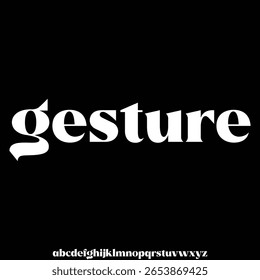 Elegant unique natural curvy alphabet display font vector. Creative decorative typography style