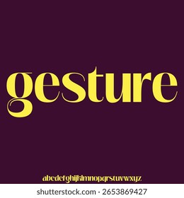 Elegant unique natural curvy alphabet display font vector. Creative decorative typography style