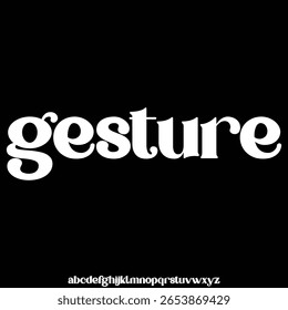 Vetor de fonte de exibição exclusivo do alfabeto curvy natural elegante. Estilo de tipografia decorativa criativa