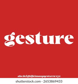 Vetor de fonte de exibição exclusivo do alfabeto curvy natural elegante. Estilo de tipografia decorativa criativa